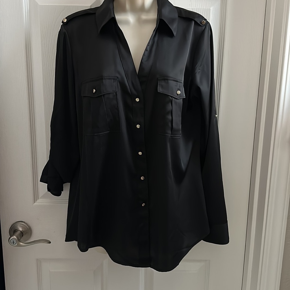 Black portofino blouse